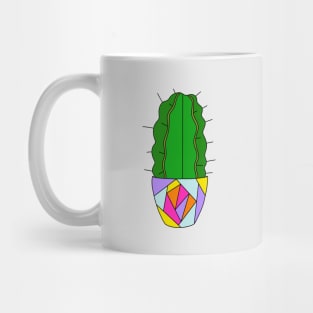 Cute Cactus Design #110: Armatocereus Cactus In A Neon Pot Mug